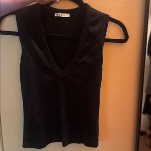 Zara Black V-Neck Tank Top
